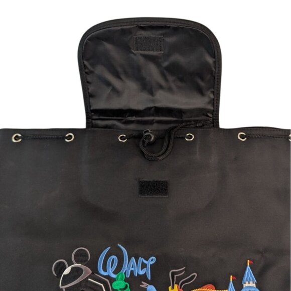 Walt Disney World Drawstring Backpack Black Embroidered Authentic Disney Parks - Picture 4 of 9